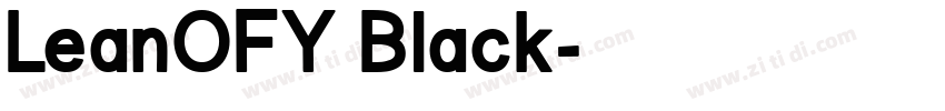 LeanOFY Black字体转换